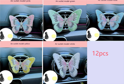 Moving Embroidery Butterfly Center Console Air Outlet