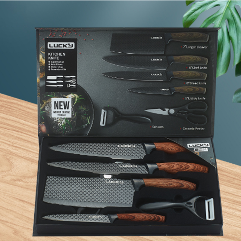 Household Knives Set Kitchen Combination Kitchenware Kitchen dealsniper-net 6pcs set