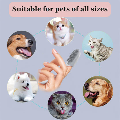 Dog Tooth Cleaning Brush Care Finger Wrap Cat Dog Oral Cleaning Toothbrush Pets Gym From House