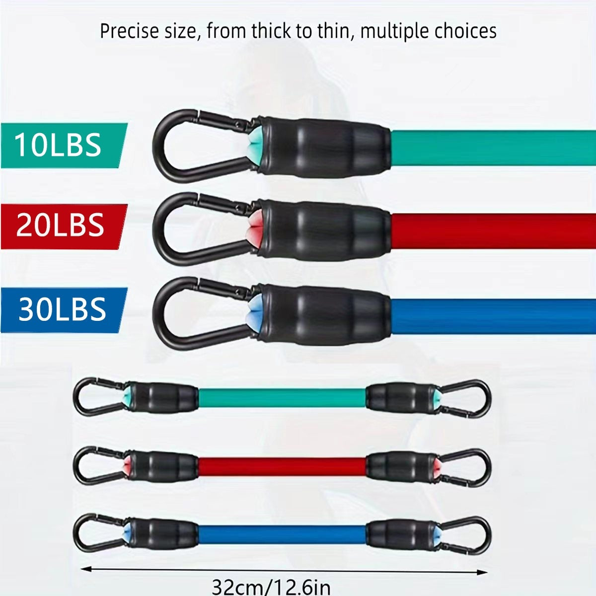 Ankle Strap Resistance Bands Hip Leg Strength Pull Rope Fitness Sports DealSniper.net 3color 3 Tube 10 To 30 Pounds