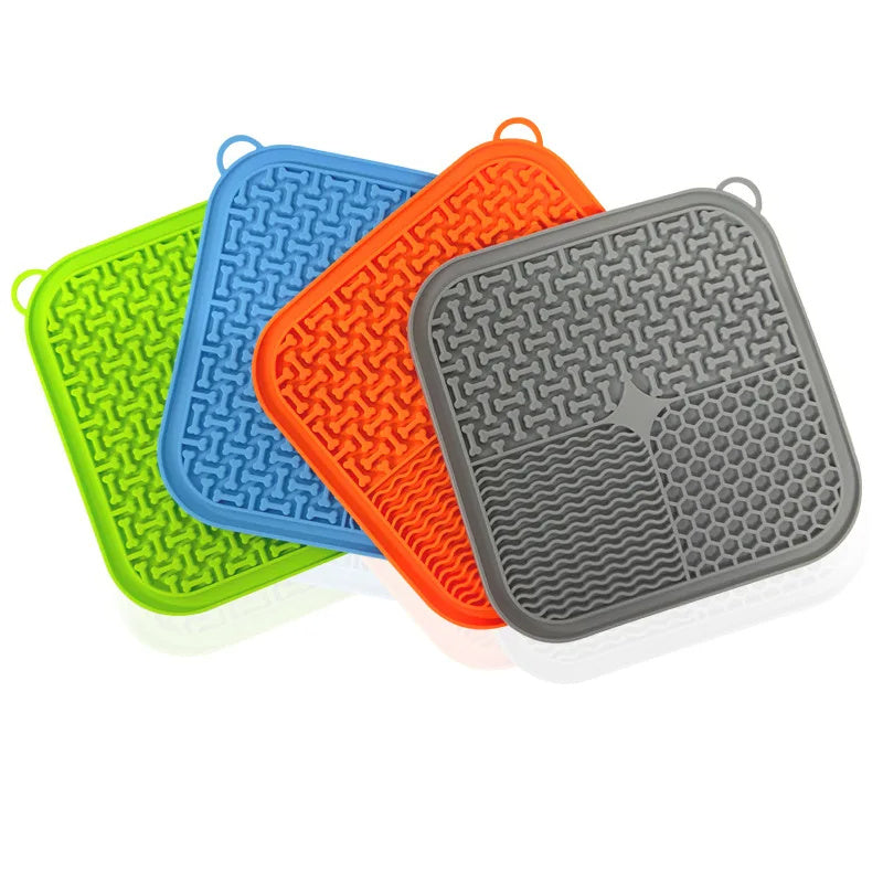 Dog Licking Mat Slow Feeder Premium Lick Pad With Suction Cups Pets DealSniper.net