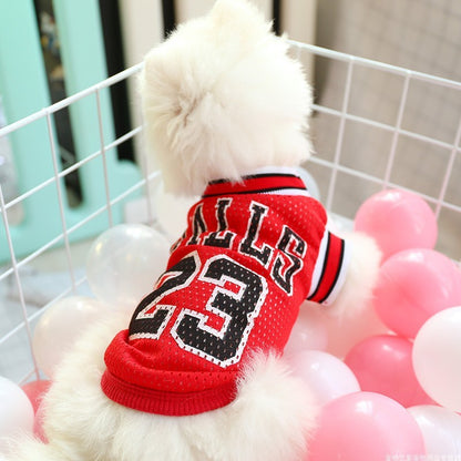 Dog Summer Clothes Teddy Vest Breathable Pets dealsniper-net Red Number12