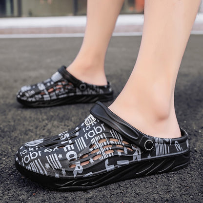 Letter Print Slippers Men Summer Sandals Beach Shoes Men dealsniper-net