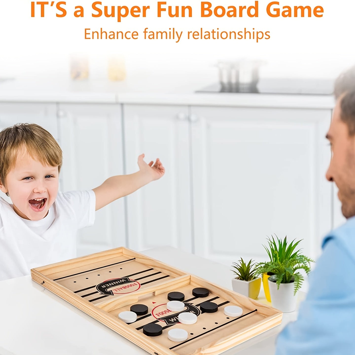 Fast Sling Puck Game,Wooden Hockey Game,Super Foosball Table,Desktop Battle Parent-Child Interaction Winner Slingshot Game,Adults And Kids Family Game Toys Kids dealsniper-net