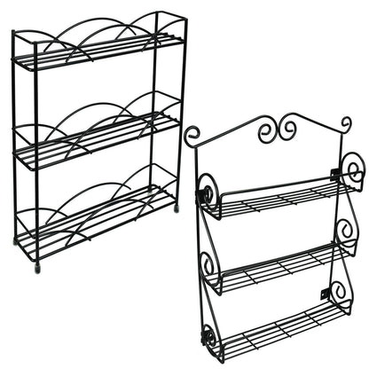 Modern Minimalist Iron Kitchen Storage Rack Wall Hanging Holder Kitchen DealSniper.net