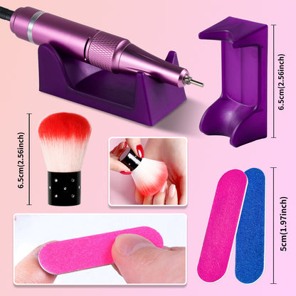 Portable Electric Nail Drill Cordless, 35000 RPM Electric Nail File Beauty dealsniper-net