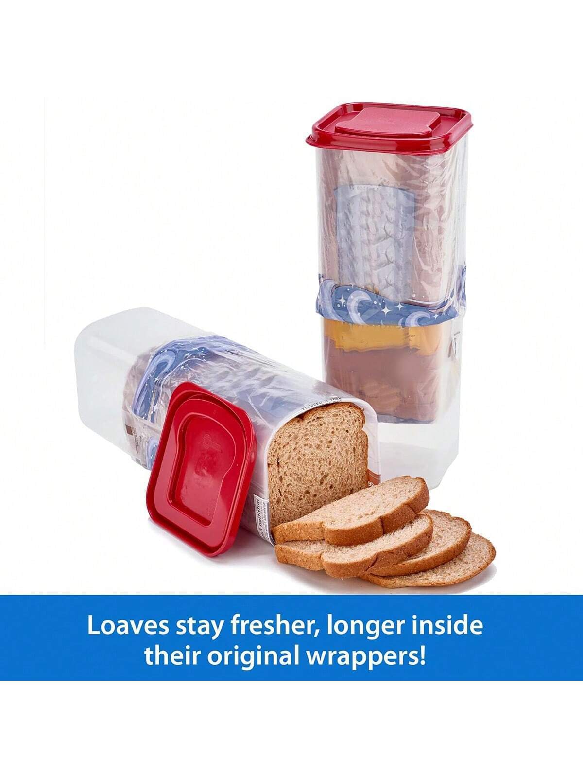 Rectangular Bread Box With Handle Translucent Cake Container Kitchen DealSniper.net