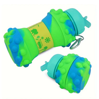 Sports Water Bottle Silicone Collapsible Spherical Drinking Mug Kids DealSniper.net T