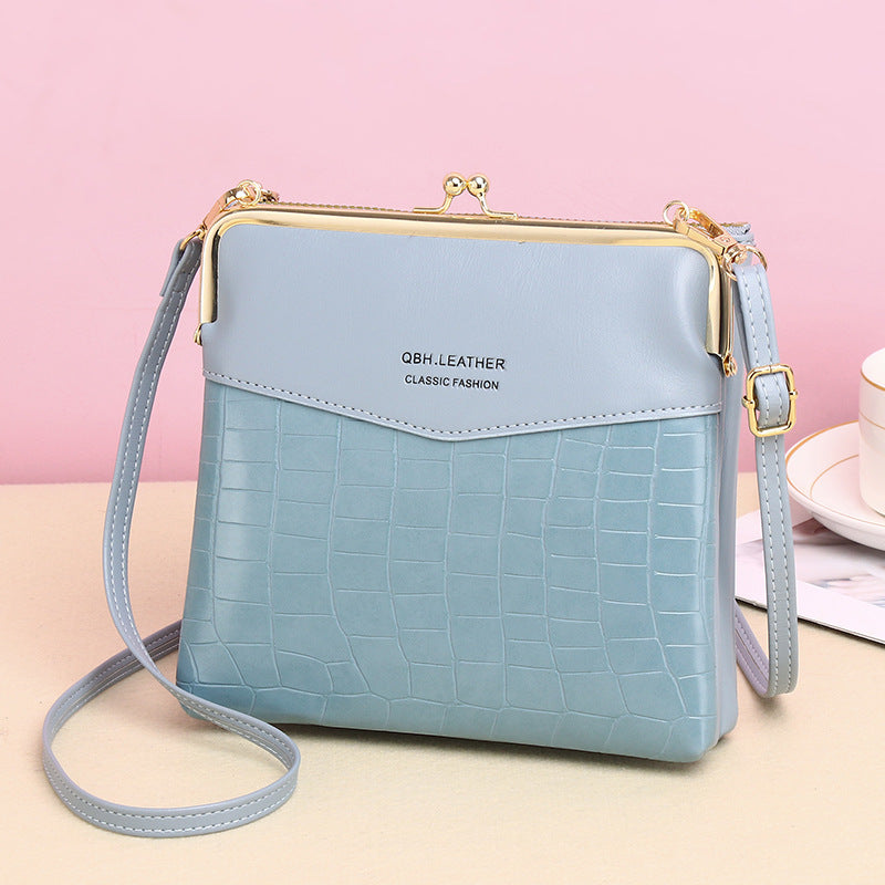 Lock Shoulder Bags Women Alligator Crossbody Phone Bag Women DealSniper.net Sky blue
