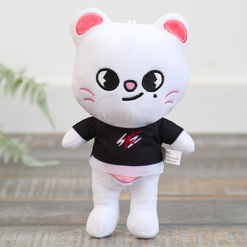 Doll Plush Toy Stray Children Leeknow Hyunjin Gift Kids DealSniper.net White Cat 20cm
