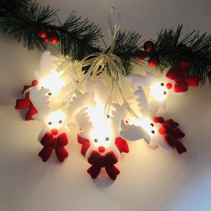 Christmas Decoration Snowman LED String Lights Garland Holidays DealSniper.net Elk deer 1.65meter USB version