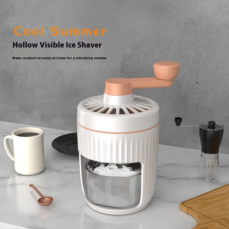 Hand-cranked Ice Shaving Machine Ice Crusher Kitchen Gym From House
