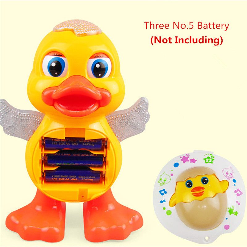 Cute Dancing Duck Educational Toy Musical Lighting Doll Kids Gym From House