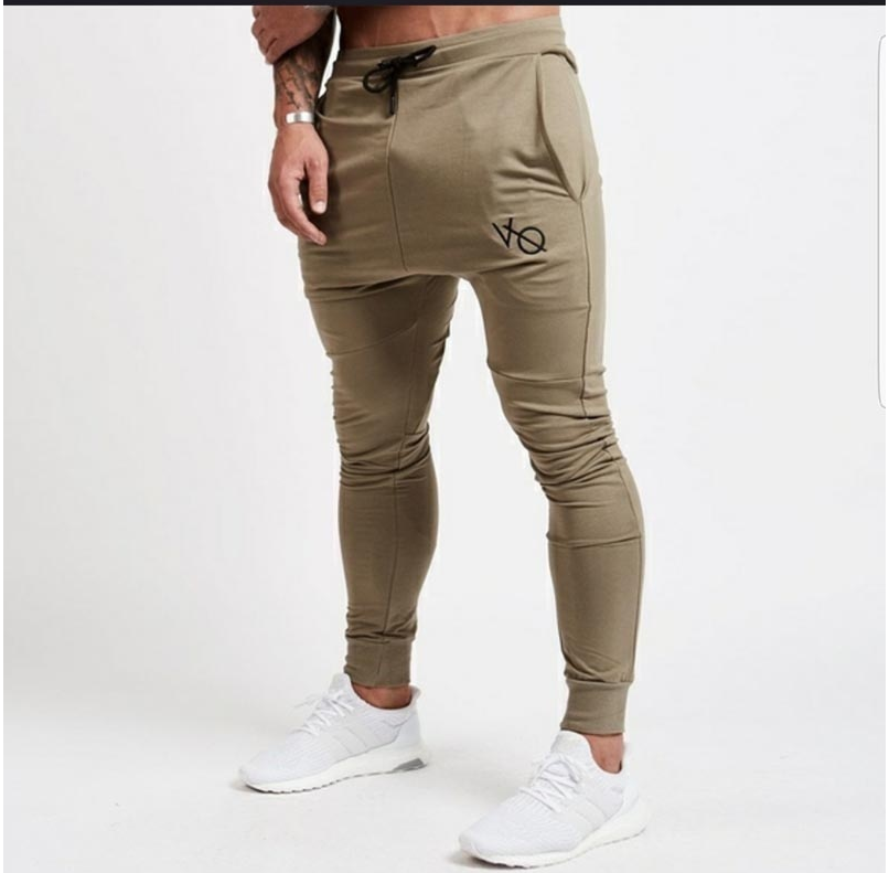 Spring and autumn men's fashion casual slim sports pants men's printed trousers Men dealsniper-net L Khaki