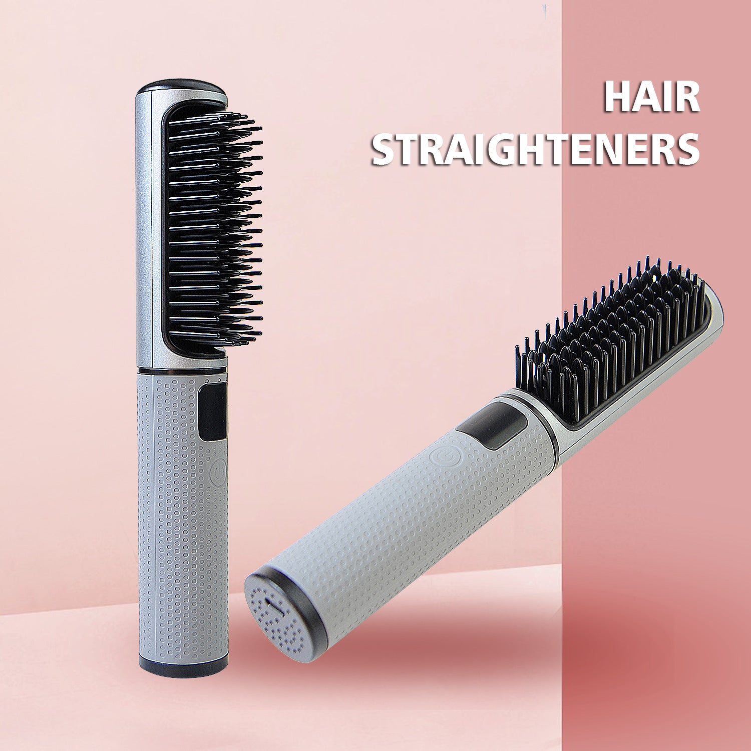 LCD USB Charging Straight Comb Negative Ion Lazy Hair Straightener Beauty dealsniper-net