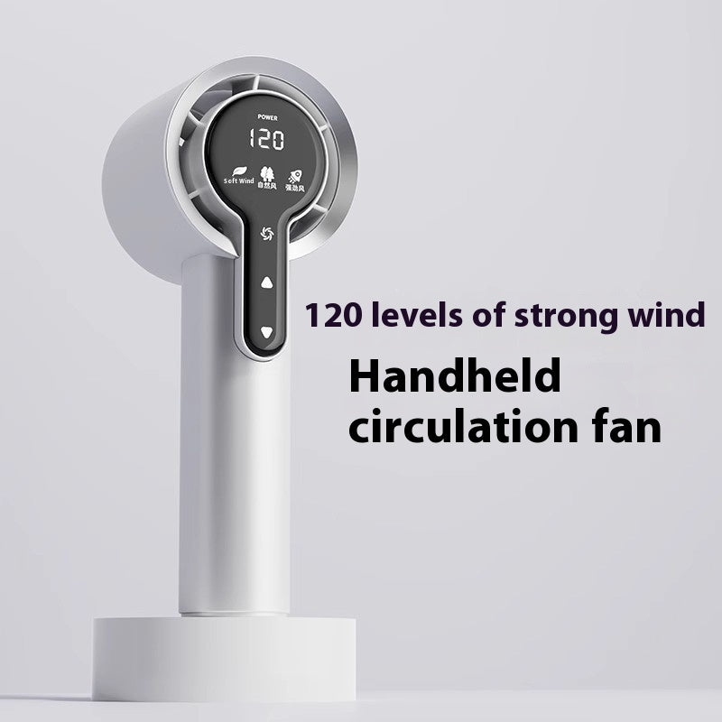 Small Handheld Fan Cooling Portable Wind Power Gadgets DealSniper.net Milky White 4000mAh