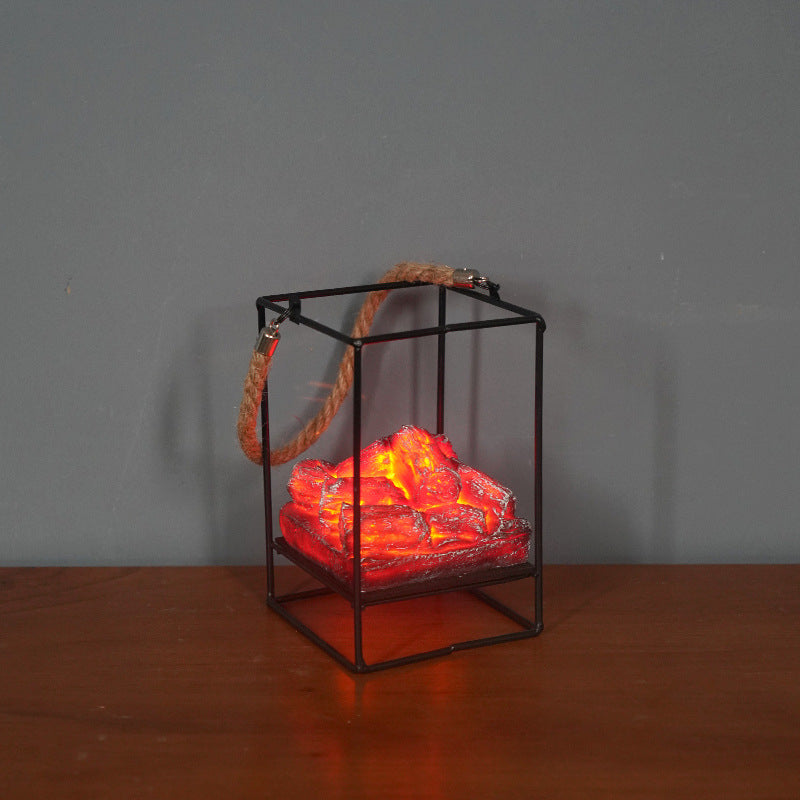 LED Flame Light Home Simulated Charcoal Fireplace Lamp Home Decor Gym From House Charcoal A