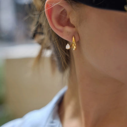 Women Teardrop U Shaped Ear Cuff Earrings Minimalist Jewelry Gym From House