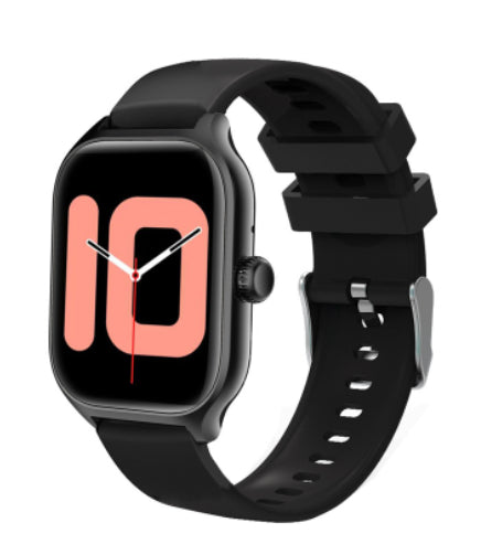 Bluetooth Smart Watch Full Touch Screen Heart Rate Jewelry Gym From House Black silicone strap