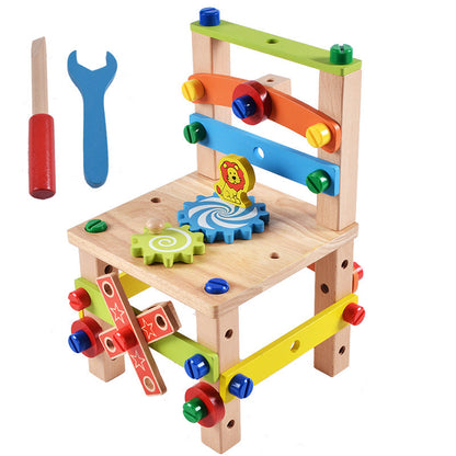 Children's Chair Building Block Toys Kids DealSniper.net Wood