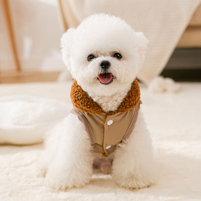 Dog Puppy Clothes Korean Style Coffee Sweater Fit Small Dog Pet Cat Autumn &Winter Pet Cute Costume Dog Cloth Coat Pets dealsniper-net