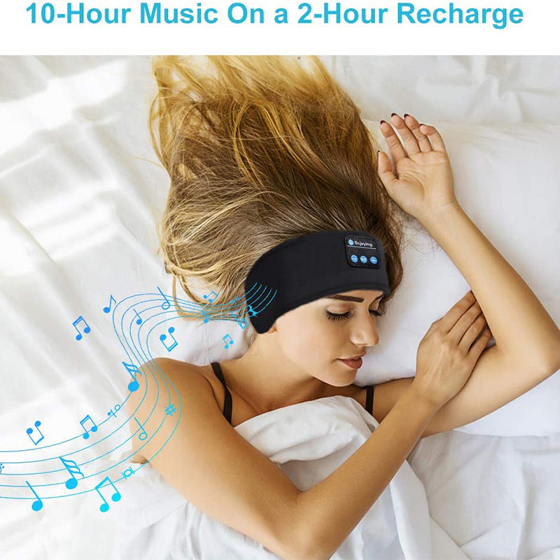 Wireless Bluetooth Sleeping Headphones Headband Thin Soft Elastic Comfortable Music Ear Phones Eye Mask For Side Sleeper Sports Sports DealSniper.net