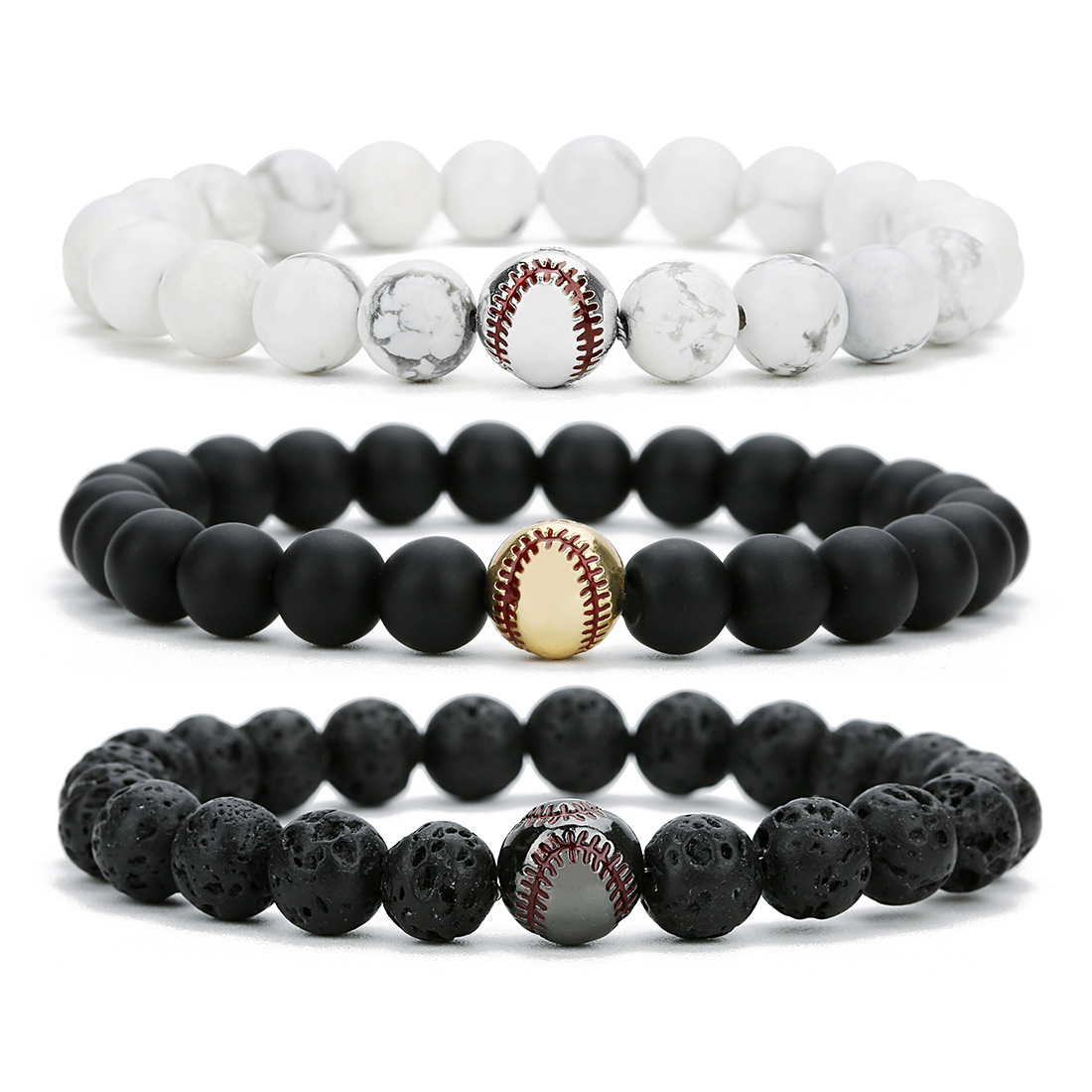 Men's baseball bracelet Jewelry dealsniper-net