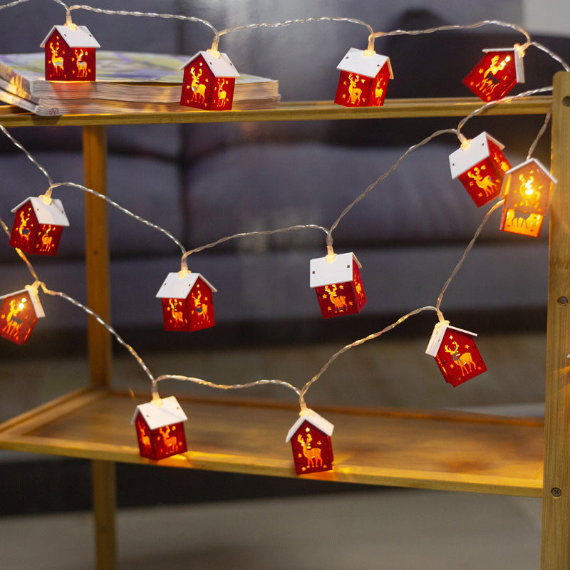 New House Shape LED String Lights Christmas Decoration String Lights