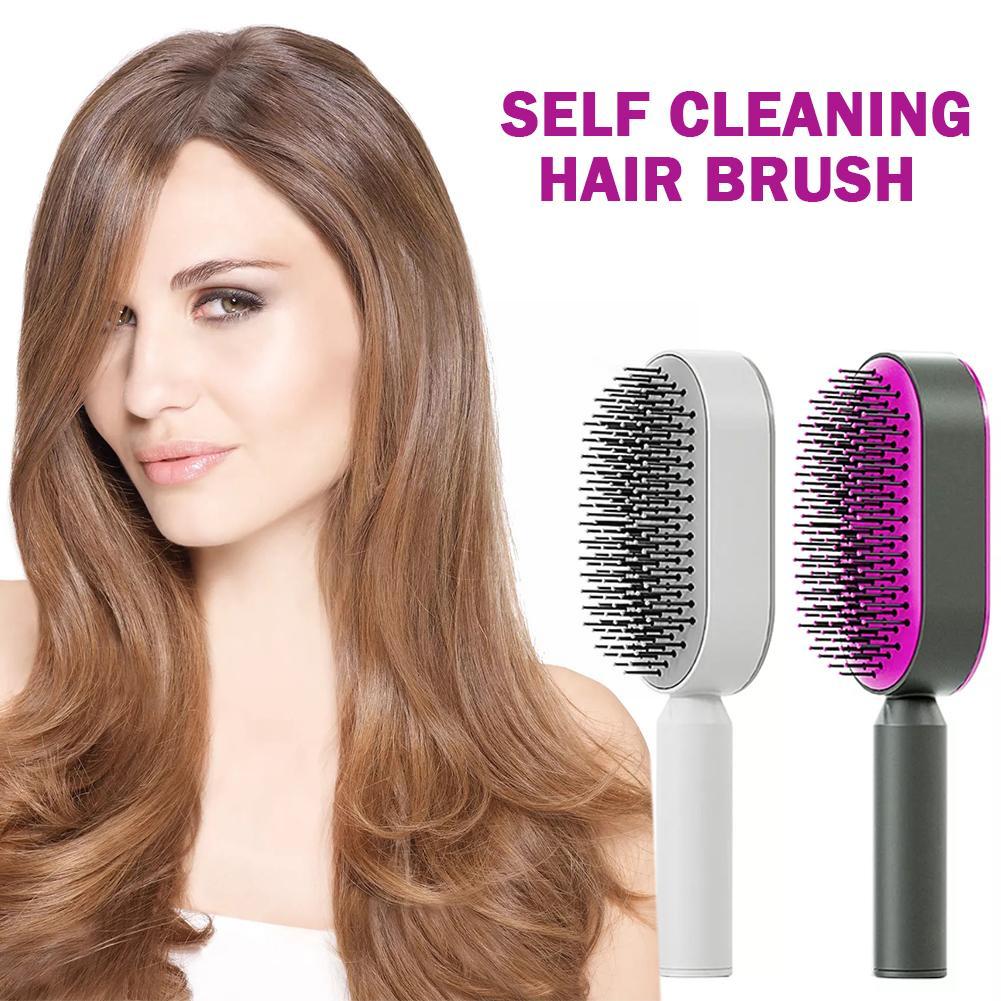 Women Fashion 3D Hair Growth Comb Hairbrush Self-Cleaning Hair Brush Self Cleaning Hair Brush For Women Massage Scalp Promote Blood Circulation Anti Hair Loss Women dealsniper-net