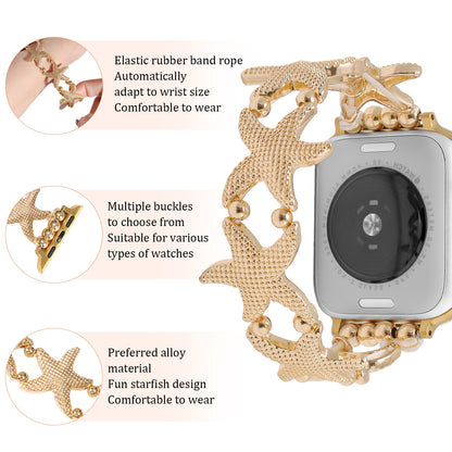 Starfish Strap Suitable For Iwatch9876 Watch Metal Strap Jewelry DealSniper.net