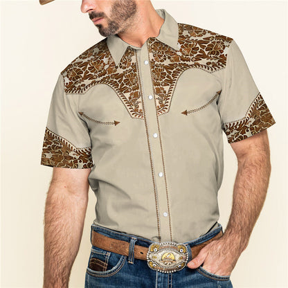 3D Personalized Printing T-shirt Summer Loose Short Sleeve Lapel Men DealSniper.net S95342552 2XL