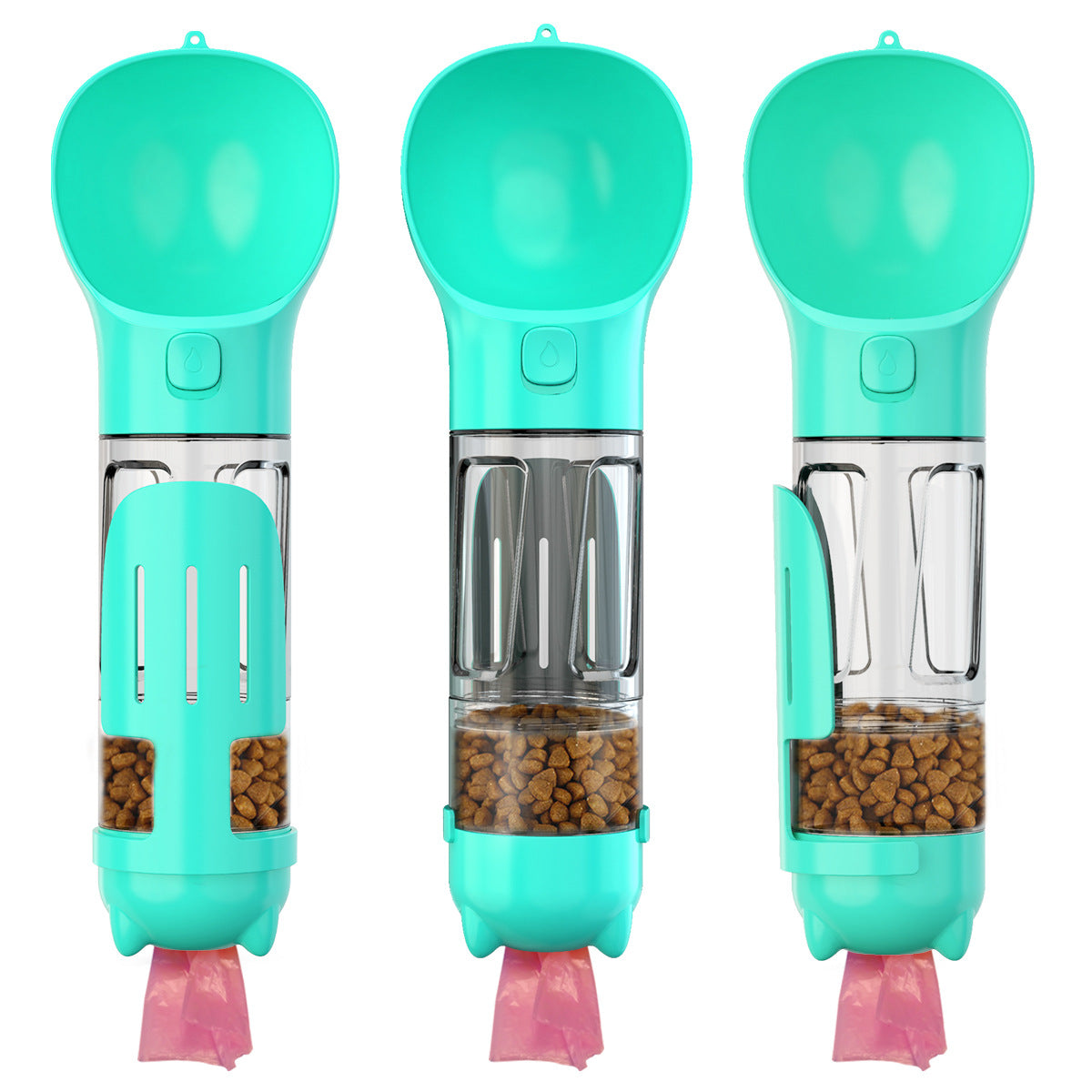 300 500ml Portable Multifunction Dog Water Bottle Food Feeder Pets Gym From House
