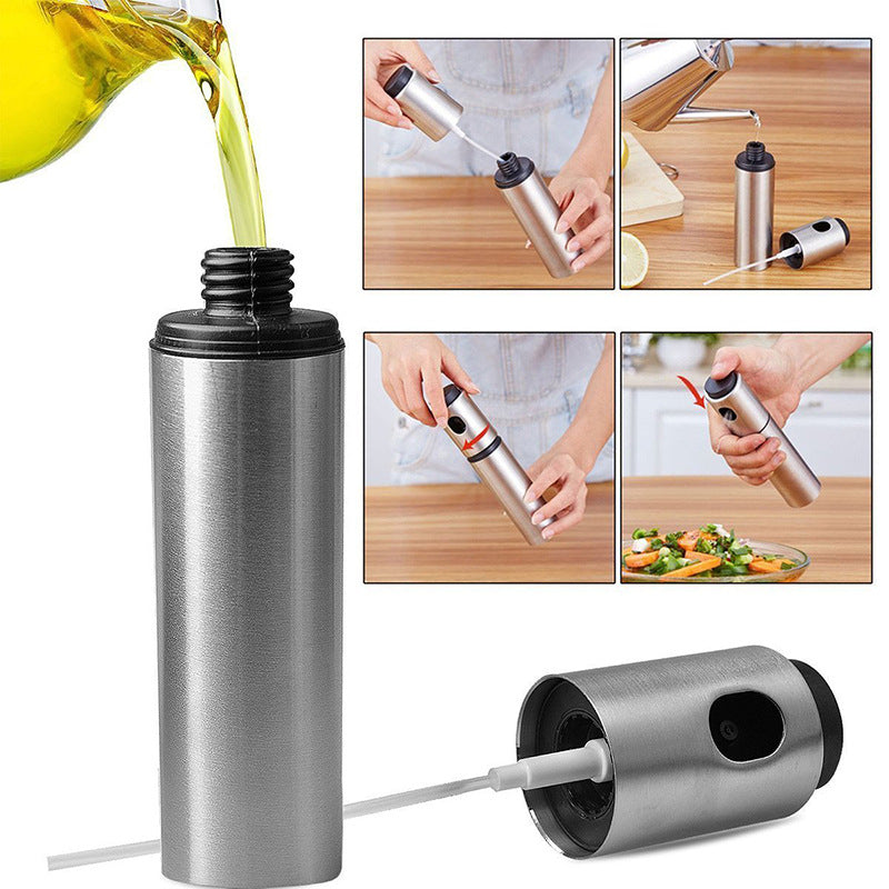 Stainless Steel Cooking Spray Oil Can Kitchen DealSniper.net