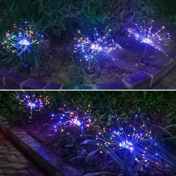 New Ground Plug Solar Fireworks Light LED Light String Copper