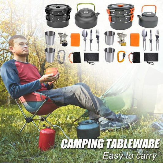 Camping Cookware Kit Outdoor Cooking Set Hiking Picnic Outdoor DealSniper.net