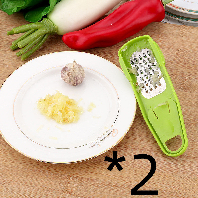 Kitchen Gadget Garlic Masher Seasoning Grinder Kitchen dealsniper-net 2pcs Simple packing Light green