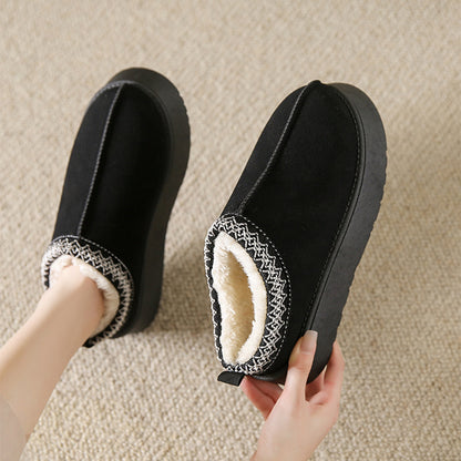 Baotou Plush Half Slippers Home Snow Boots Women's