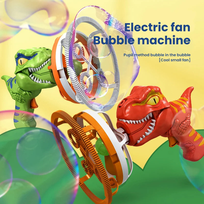 Fan Dinosaur Bubble Machine Bubble Blowing Toy Children's Kids dealsniper-net