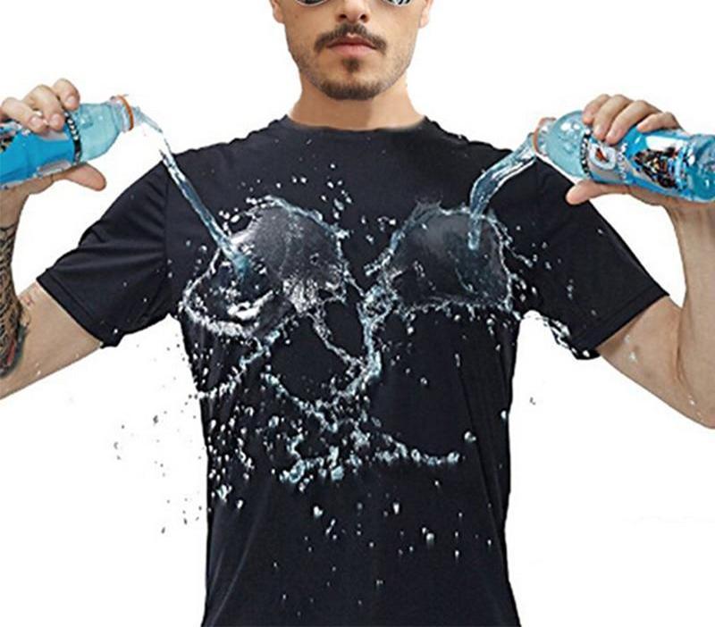 Quick-drying Waterproof Anti-fouling T-shirt Couple Half Sleeve Bottoming Shirt Men dealsniper-net
