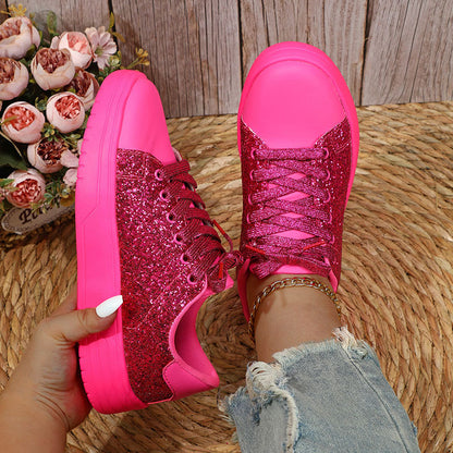 Glitter Sequin Design Flats Shoes Women Trendy Casual Women Gym From House