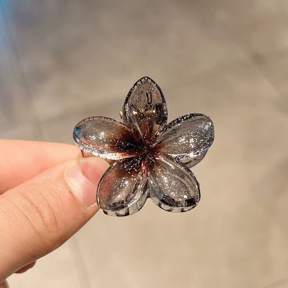 High Sense Plumeria Rubra Seaside Holiday Barrettes Beauty DealSniper.net 1 Transparent Glitter Gray 1PC