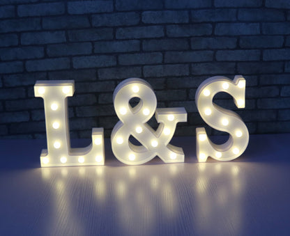 26 Letters White LED Night Light Marquee Sign Alphabet Lamp Home dealsniper-net