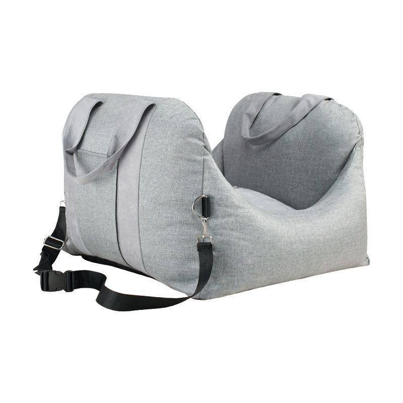 Detachable And Washable Portable Car Seat Pet Carrier Pets dealsniper-net Light Grey 52x52x44cm