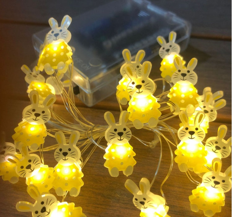 Shaped Carrot Bunny Lamp String Easter Holidays DealSniper.net