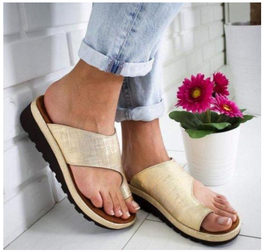 Summer Slippers Shoes For Women Flip Flops Non-Slip Sandals Platform Beach Shoes Women DealSniper.net Gold 34