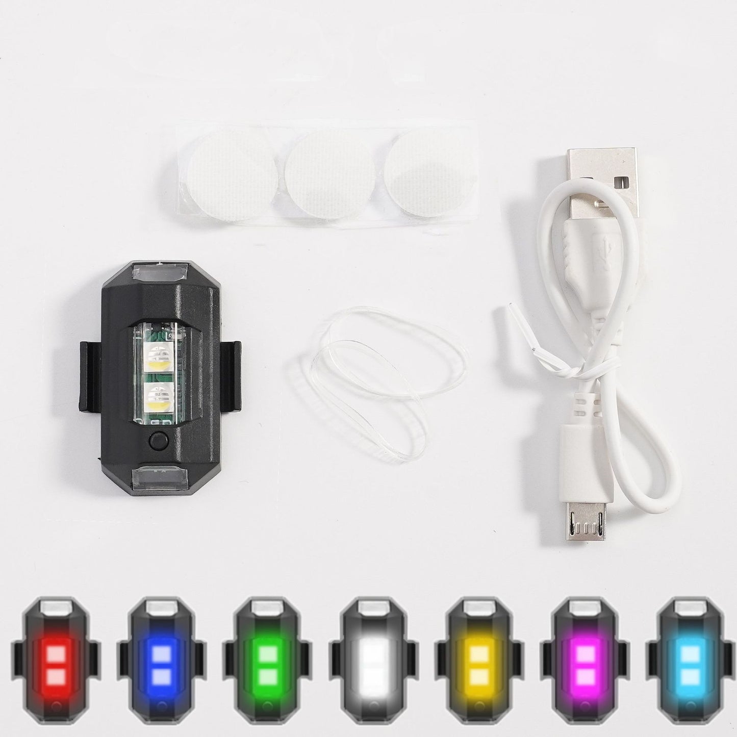 Seven-color Lights Electric Vehicle Charging Pilot Modification Vehicle dealsniper-net Square colorful Normal Velcro 1PC