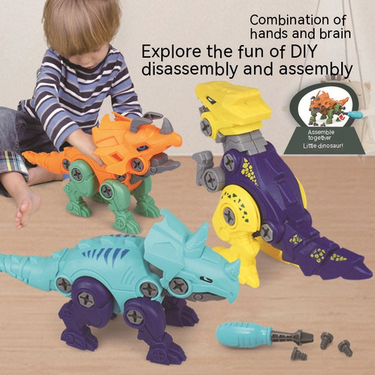 Children's Puzzle DIY Assembled Dinosaur New Five-in-one Robot Toy Kids Gym From House