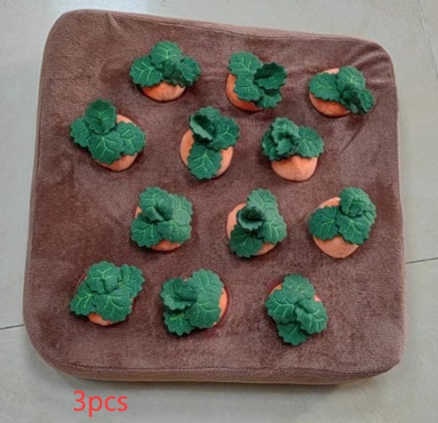 Pet Dog Toys Carrot Plush Toy Vegetable Chew Toy Pets DealSniper.net Orange3pc