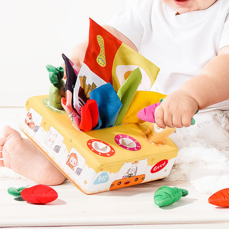 Two-in-one Pulling Radishes Paper Extraction kids toys DealSniper.net