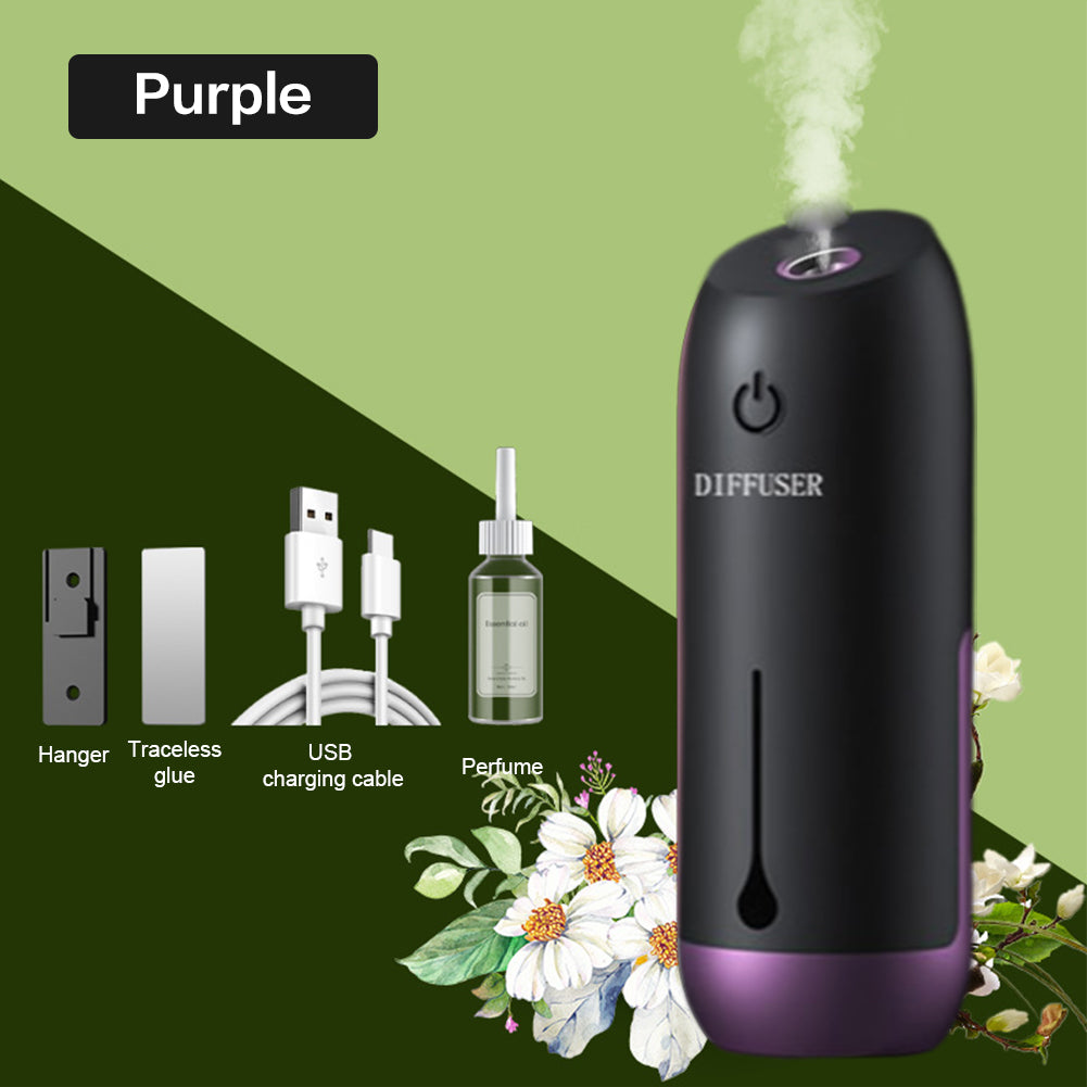 50ml Aromatherapy Machine Timed Automatic Spraying Fragrance Household Perfume Machine Toilet Deodorizing Air Purifying Diffuser House dealsniper-net Purple Encounter